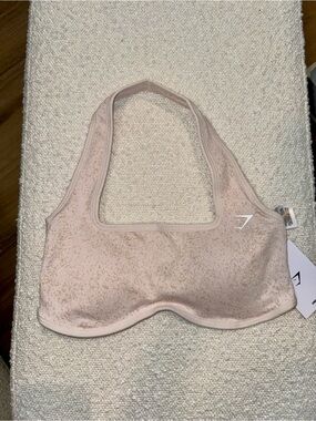 Gymshark Seamless Scoop Neck Sports Bra – Beige/Oatmeal – NWT